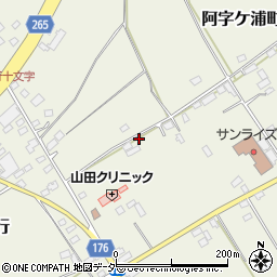 茨城県ひたちなか市阿字ケ浦町1389周辺の地図