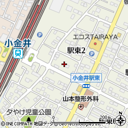 栃木県下野市駅東2丁目3周辺の地図