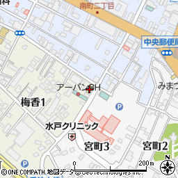 デイリーヤマザキ水戸梅香店周辺の地図