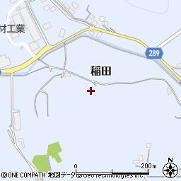 茨城県笠間市稲田4217周辺の地図