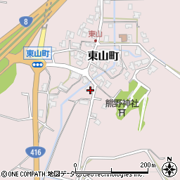 石川県小松市東山町チ周辺の地図