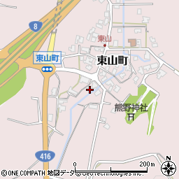 石川県小松市東山町ヘ1周辺の地図