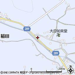 茨城県笠間市稲田3284周辺の地図