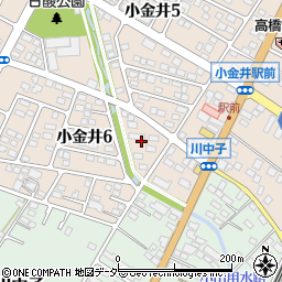 栃木県下野市小金井6丁目7周辺の地図