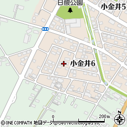 栃木県下野市小金井6丁目3周辺の地図