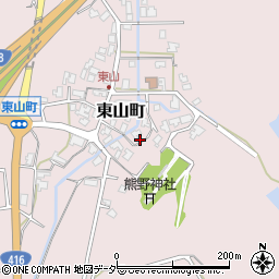石川県小松市東山町（ト）周辺の地図