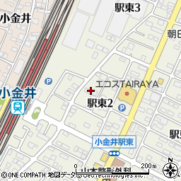 栃木県下野市駅東2丁目4周辺の地図
