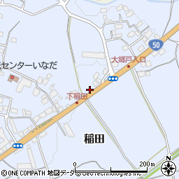 茨城県笠間市稲田3488周辺の地図