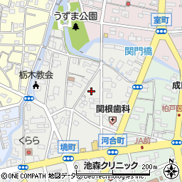 栃木県栃木市境町周辺の地図
