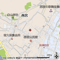 長野県東御市西宮周辺の地図