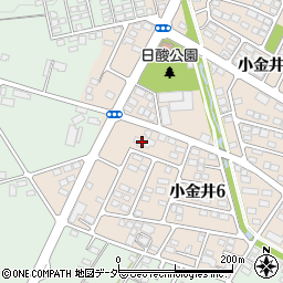 栃木県下野市小金井6丁目1周辺の地図
