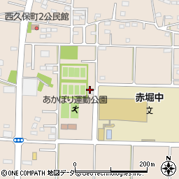 伊勢崎市　あかぼり運動公園周辺の地図