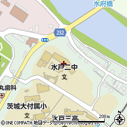 水戸市立第二中学校周辺の地図