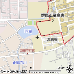 群馬高専職員集会所周辺の地図