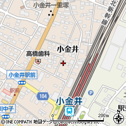 栃木県下野市小金井129-10周辺の地図