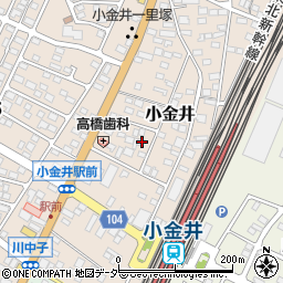栃木県下野市小金井129-12周辺の地図