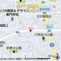 生川周辺の地図