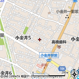 栃木県下野市小金井5丁目9周辺の地図