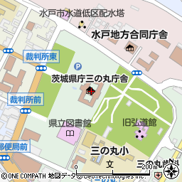 茨城県立　図書館・遠隔地貸出サービス周辺の地図