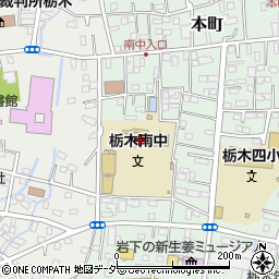 栃木市立栃木南中学校周辺の地図