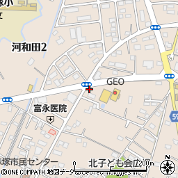 ファミリーマート水戸河和田店周辺の地図