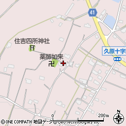 茨城県桜川市久原周辺の地図