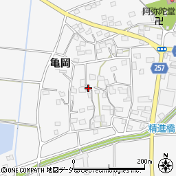 茨城県桜川市亀岡周辺の地図