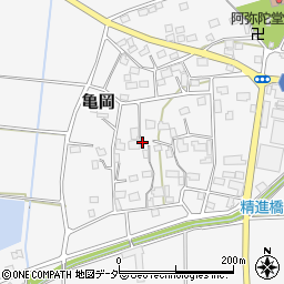 茨城県桜川市亀岡周辺の地図