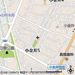 栃木県下野市小金井5丁目5周辺の地図