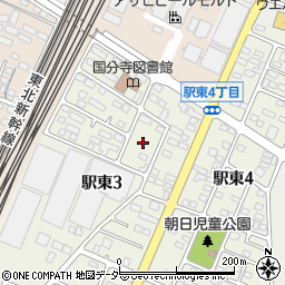 栃木県下野市駅東3丁目7周辺の地図