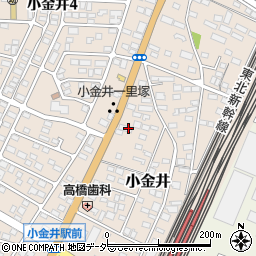 栃木県下野市小金井121周辺の地図