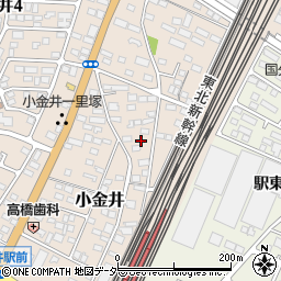 栃木県下野市小金井54-2周辺の地図