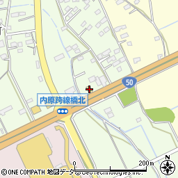 山岡家水戸内原店周辺の地図
