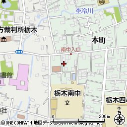 栃木県栃木市本町6周辺の地図