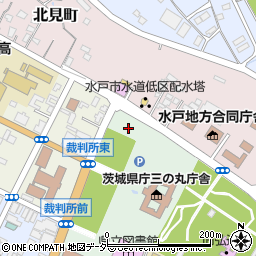 水戸市役所　財務部長周辺の地図