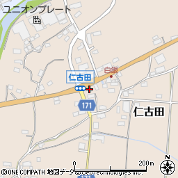 仁古田白銀会館周辺の地図