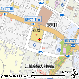 茨城県水戸市泉町1丁目周辺の地図