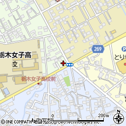 ファミリーマート栃木文化堂店周辺の地図
