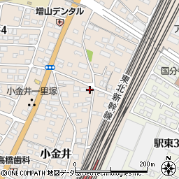 栃木県下野市小金井56-2周辺の地図