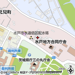 茨城県水戸市北見町1-30周辺の地図