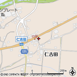 仁古田食堂周辺の地図