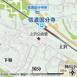 上沢公会堂周辺の地図