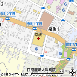 銀座ハゲ天　水戸京成店周辺の地図