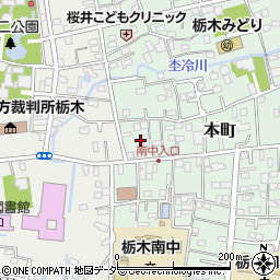 栃木県栃木市本町13周辺の地図