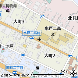 茨城県水戸市大町周辺の地図
