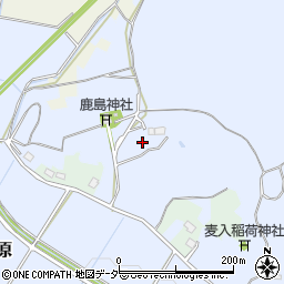 茨城県笠間市中市原周辺の地図