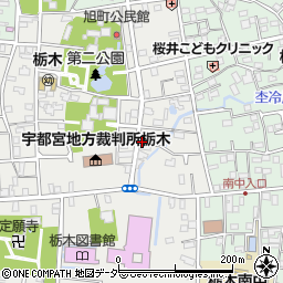 栃木県栃木市旭町17周辺の地図