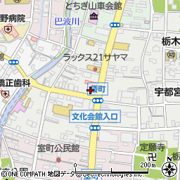 栃木県栃木市倭町周辺の地図