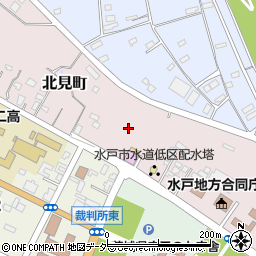 茨城県水戸市北見町周辺の地図