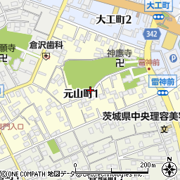 茨城県水戸市元山町1丁目周辺の地図